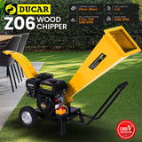 Ducar 7hp Wood Chipper Shredder Mulcher Grinder Petrol Yellow