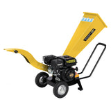 Ducar 7hp Wood Chipper Shredder Mulcher Grinder Petrol Yellow - Front View