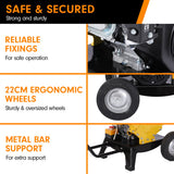 Ducar 7hp Wood Chipper Shredder Mulcher Grinder Petrol Yellow - Low Angle