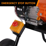 Ducar 7hp Wood Chipper Shredder Mulcher Grinder Petrol Orange - Close-Up Angle