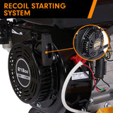 Ducar 7hp Wood Chipper Shredder Mulcher Grinder Petrol Orange - Low Angle