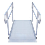 Kartrite 6ft Aluminium Mobility Wheelchair Ramp with Safety Handrails Non-Slip Portable Threshold Ramp 850lbs