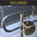 Kartrite 6ft Aluminium Mobility Wheelchair Ramp with Safety Handrails Non-Slip Portable Threshold Ramp 850lbs