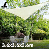 Wallaroo Waterproof 160GSM Outdoor Sun Shade Sail Canopy 3.6m Triangle - 45-Degree Angle