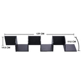 Sarantino 5 Tier Corner Wall Shelf Display Shelves Dvd Book Storage Rack Floating Mounted - Black - 45-Degree Angle