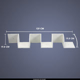 Sarantino 5 Tier Corner Wall Shelf Display Shelves Dvd Book Storag Rack Floating Mounted - White - 45-Degree Angle