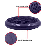 Powertrain Yoga Stability Disc w/ Pump Home Gym Pilate Balance Trainer - Purple - Rear View