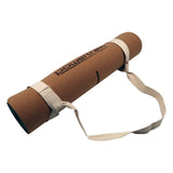 Powertrain Cork Yoga Mat with Carry Straps Home Gym Pilates - Body Line - Side View