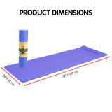Powertrain TPE Pilates Exercise Yoga Mat 8mm - Light Purple - Front View