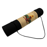 Powertrain Eco-friendly Dual Layer 6mm Yoga Mat | Midnight | Non-slip Surface And Carry Strap For Ultimate Comfort And Portability - 45-Degree Angle
