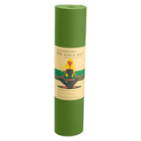 Powertrain Eco-friendly Dual Layer 6mm Yoga Mat | Olive | Non-slip Surface And Carry Strap For Ultimate Comfort And Portability - Rear View
