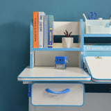 Height Adjustable Children Kids Ergonomic Study Desk Chair Set 120cm Blue AU - Side View