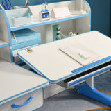 Height Adjustable Children Kids Ergonomic Study Desk Chair Set 120cm Blue AU - Top-Down View