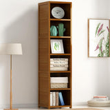 Solid Bamboo Corner Storage Organizer Plan Stand Book Shelf 5/6/7 Tier - Side View