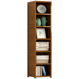 Solid Bamboo Corner Storage Organizer Plan Stand Book Shelf 5/6/7 Tier - Top-Down View