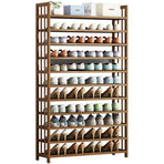 10 Tier Tower Bamboo Wooden Shoe Rack Corner Shelf Stand Storage Organizer, image 4