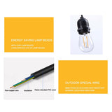 20M Festoon String Lights Kits Christmas Wedding Party Waterproof outdoor - Top-Down View
