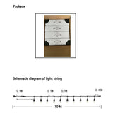20M Festoon String Lights Kits Christmas Wedding Party Waterproof outdoor - 45-Degree Angle