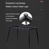 120x60cm Glossy White Minimalist Slate Kitchen Dining Table Marble Lunch Dinner Table Solid Metal Legs - Top-Down View