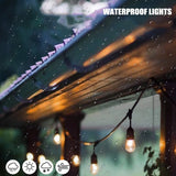 15M Plug Festoon String Lights Kits Globe Outdoor Christmas Party Garden - Close-Up Angle