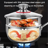 Premium 316 Stainless Steel Non-Stick 22cm Milk Pot with Double-Sided Honeycomb Design - Side View