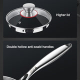 Premium 316 Stainless Steel Non-Stick 22cm Milk Pot with Double-Sided Honeycomb Design - Close-Up Angle