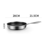 Stainless Steel Frying Pan Non-Stick Cooking Frypan Cookware 28cm Honeycomb Double Sided - Extra Image