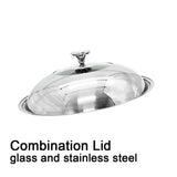 304 Stainless Steel 34cm Double Ear Non-Stick Stir Fry Cooking Kitchen Wok Pan Without Lid Honeycomb Double Sided - 45-Degree Angle