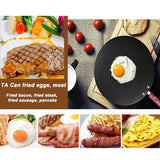 32cm Nonstick Frying Indian Tava Dosa Chapati Pan Flat Skillet Griddle Pan - Top-Down View