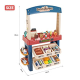 Kids Supermarket Ice Cream Cart Shop Dessert Food Pretend Role Play Set Toy Gift Red - Low Angle