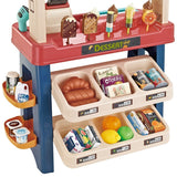 Kids Supermarket Ice Cream Cart Shop Dessert Food Pretend Role Play Set Toy Gift Red - Rear View