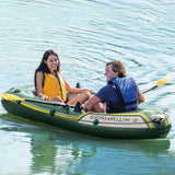 INTEX Seahawk 2 Person Inflatable Boat Fishing Boat Raft Set 68347NP - Top-Down View