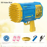 Electric Bubble Gun Machine Soap Bubbles Kids Adults Summer Outdoor Playtime Toy Pink - Extra Image