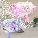 Electric Bubble Gun Machine Soap Bubbles Kids Adults Summer Outdoor Playtime Toy Purple - Front View