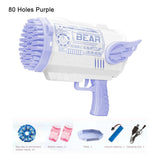 Electric Bubble Gun Machine Soap Bubbles Kids Adults Summer Outdoor Playtime Toy - Low Angle