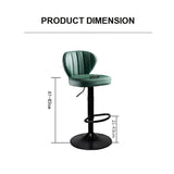 SERENITà Bar Stools Kitchen Bar Stool Leather Barstools Swivel Gas Lift Counter Chairs BS8405 Orange - Top-Down View
