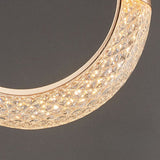 BAMDECOR Moon Stair Chandelier Golden Luxury Villa Duplex Staircase Chandelier Apartment Revolving Loft Hollow Living Room (Dimmable Control) - Top-Down View