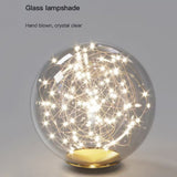 Luxury Hand Blown Glass LED Pendant Light 100cm Adjustable 3 Color Dimmable Remote Control for Dining Bar Living Room