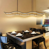 BAMDECOR A2569 1.8m Antizer Nordic Minimalist Wave Long Pendant Light (Black) - Side View