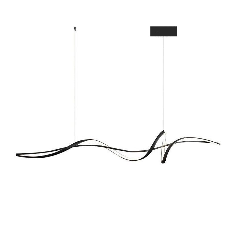 BAMDECOR A036 Modern LED Linear Pendant Lights with Dimmable LED and Adjustable Hanging Length 120cm