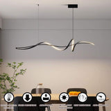 BAMDECOR A036 Modern LED Linear Pendant Lights with Dimmable LED and Adjustable Hanging Length 120cm