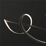BAMDECOR A36 Modern LED Linear Chandeliers Pendant Lights with Dimmable LED and Adjustable Hanging Length 140cm -Black - Front View