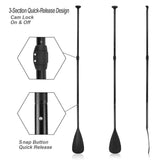 Alloy Adjustable 2-part SUP Paddle Stand Up Paddle Board Edge Guard 160-215cm Double - Front View