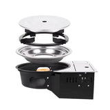 AMZ Korean Portable Gas BBQ Stove Grill Plate Burner Butane Camping Gas Cooker - Rear View
