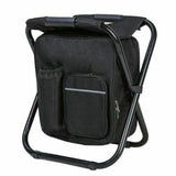 Portable Folding Backpack Chair Camping Stool Cooler Bag Rucksack Beach Fishing 150kg load comb - Rear View