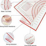 X Large Silicone Pastry Mat Thick Non Stick Baking Mat with Measurement 40*60 cm Fondant Mat Counter Mat Dough Rolling Mat Oven Liner Pie Crust Mat