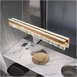 BAMDECOR A122 Nordic Long Dual Linear Dimmable Acrylic Kitchen Dining Table Pendant Light Minimalist Modern Lighting (Coffee) - 45-Degree Angle