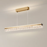 BAMDECOR A122 Nordic Long Dual Linear Dimmable Acrylic Kitchen Dining Table Pendant Light Minimalist