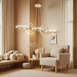 BAMDECOR A180 Nordic Golden Circles Kitchen Dining Table Pendant Light Minimalist Modern Lighting - Side View