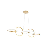 BAMDECOR A180 Nordic Golden Circles Kitchen Dining Table Pendant Light Minimalist Modern Lighting - 45-Degree Angle